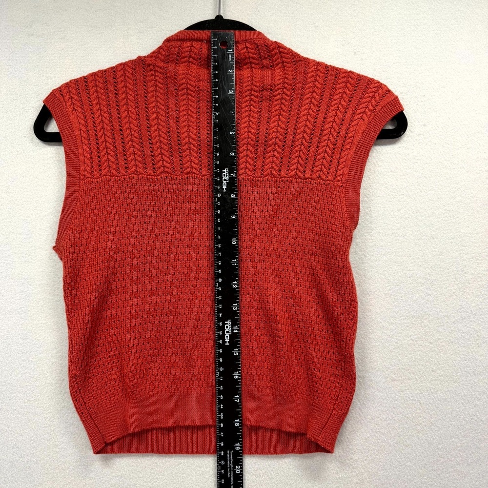 Intimately Free People Sweater Vest Womens Medium Rubies Knit Sheer Mock Neck - Picture 3 of 7